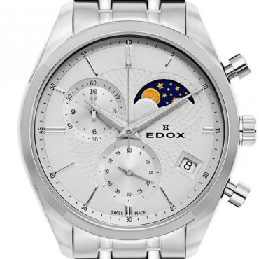 Edox Les Vauberts Chronograph Mondphase Datum 01655 3M AIN