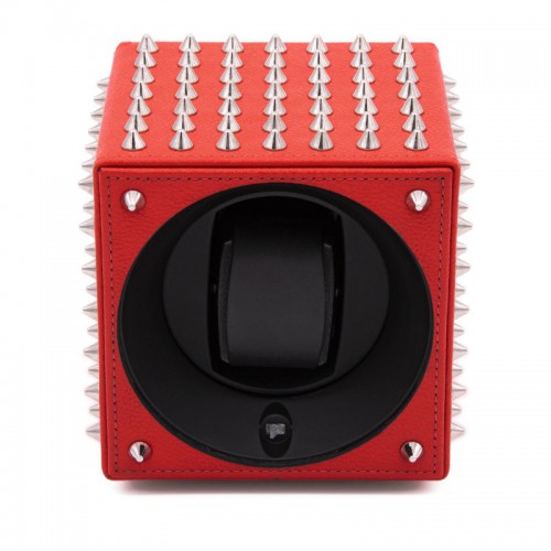 Rotomat Swiss Kubik Masterbox - SPIKES - Red leather / Silver